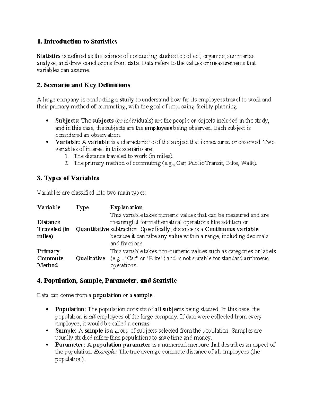 Understanding Variables and Sampling in Statistics (STAT101) - Studocu