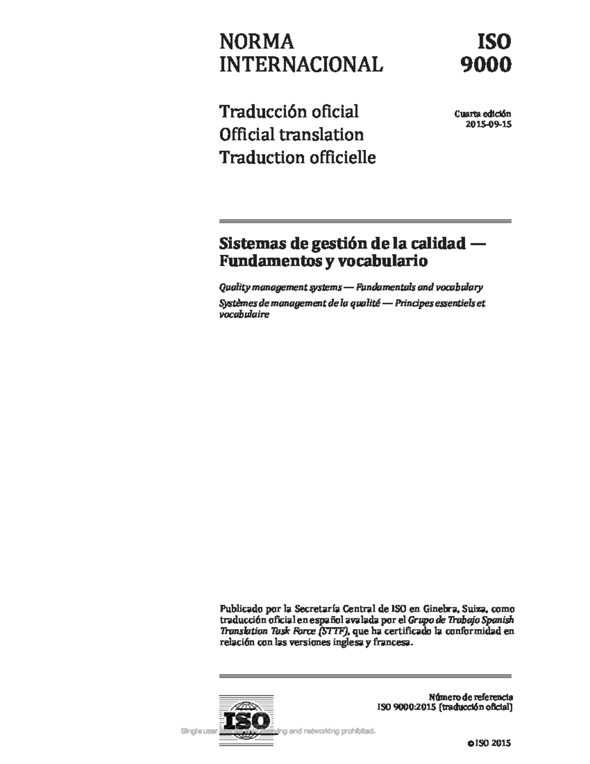 ISO 9000:2015 Standards Overview and Key Concepts - Studocu