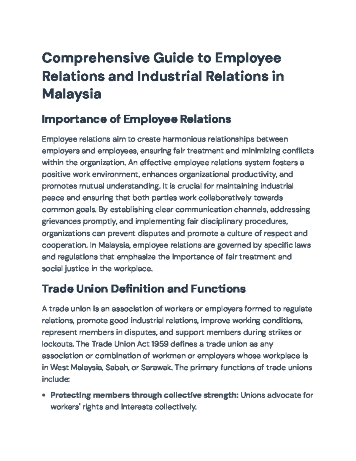 Comprehensive Guide to Employee Relations & Dispute Resolution in ...