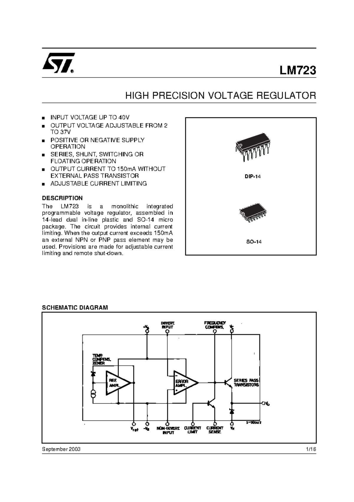 LM723 - High Precision Voltage Regulator Documentation - Studocu