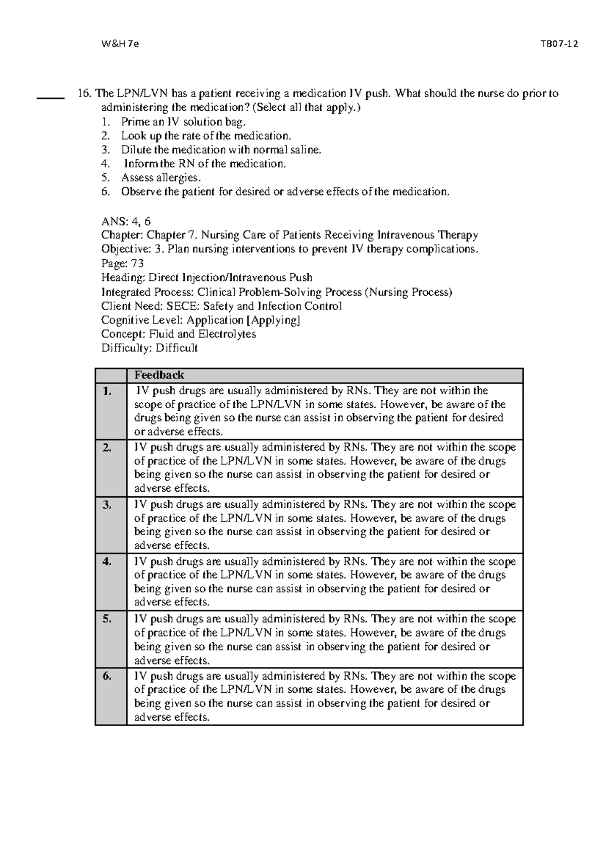 NUR 2241 Chapter 7: IV Push Medication Administration Guidelines - Studocu