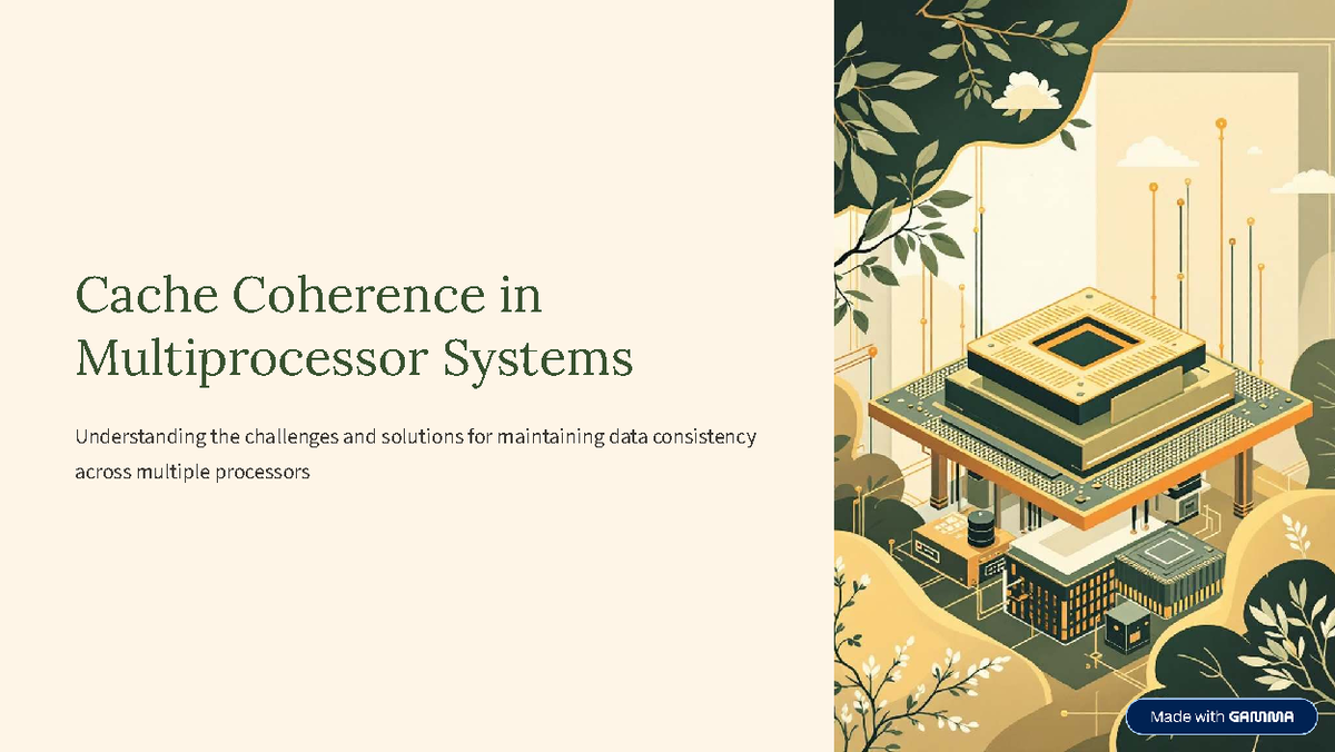 Cache Coherence in Multiprocessor Systems: Challenges & Solutions - Studocu