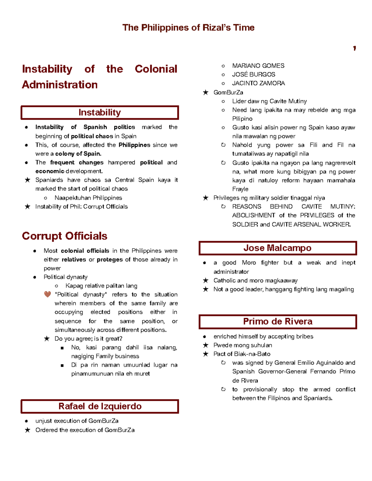 Colonial Instability in the Philippines: A Study of Spanish Rule (Rizal ...