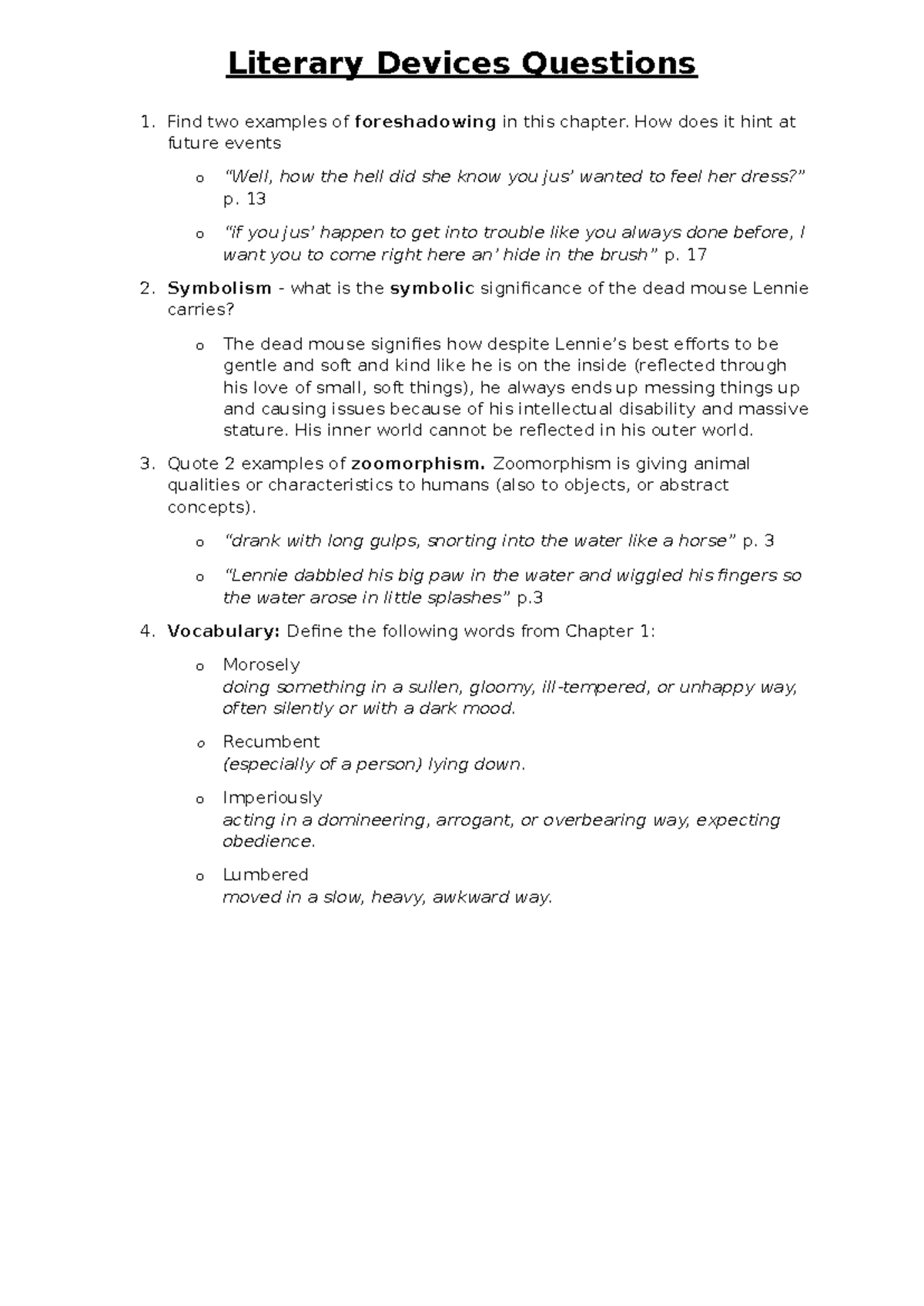 Chapter 1 Comprehension Questions - Answers (ENG 101) - Studocu