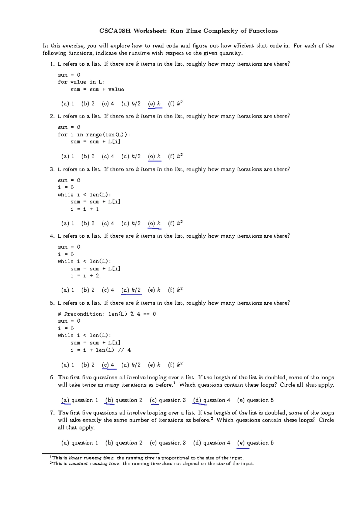 CSCA08 Fall 2015 Final Exam with Detailed Instructions and Code - Studocu