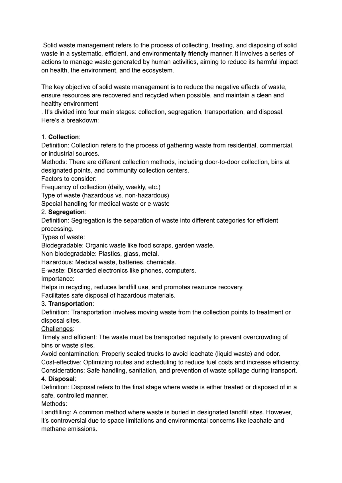 Solid Waste Management: Key Concepts and Environmental Impact (EVS ...