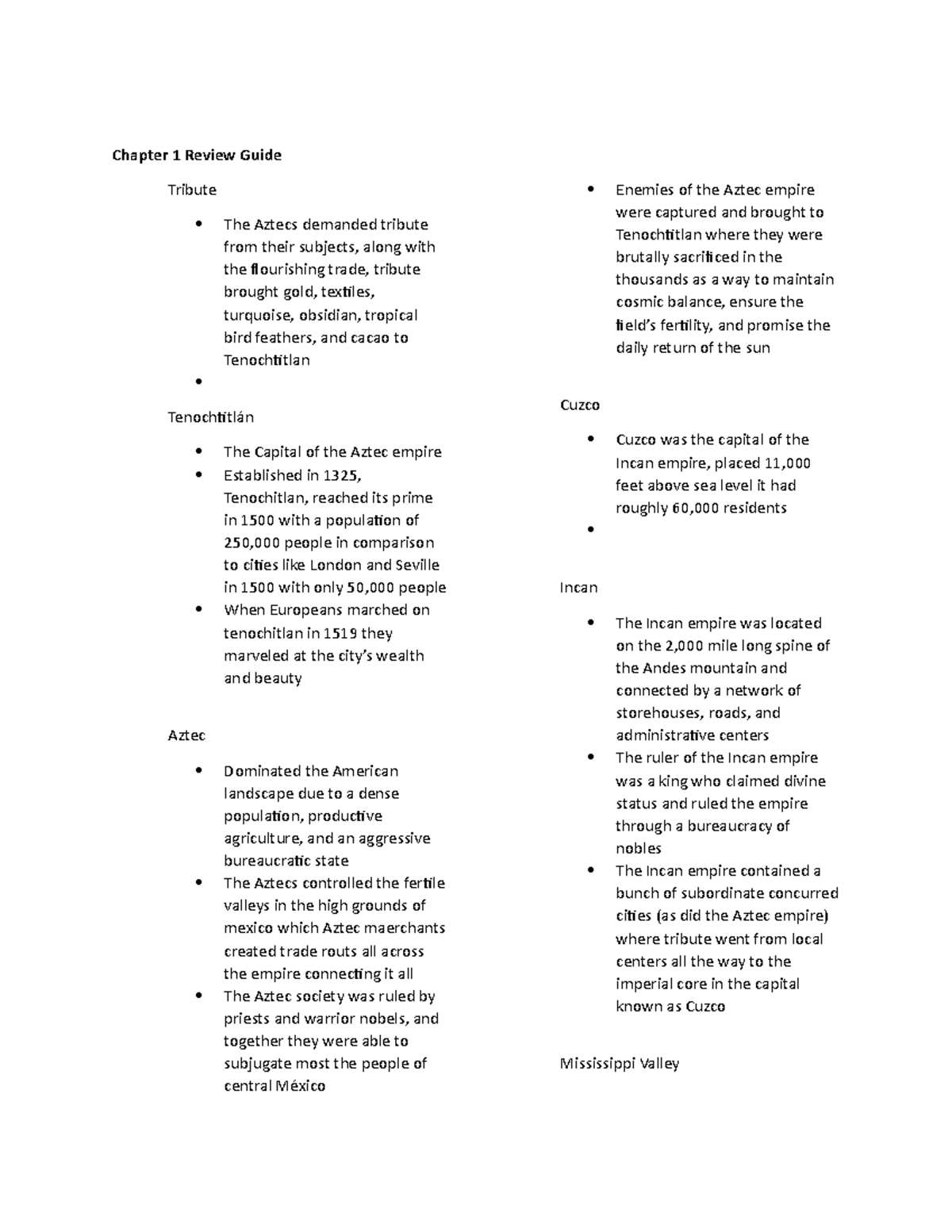Chapter 1 Review Guide - AP America's History Overview - Studocu