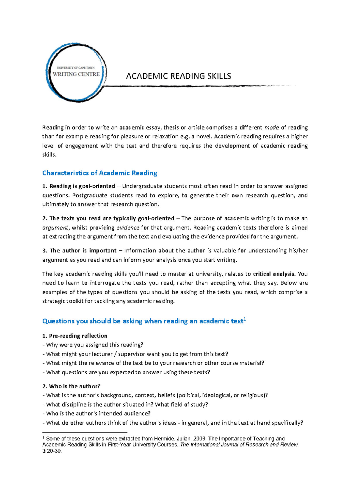 Academic Reading Skills: Engaging with Texts for Essays & Research ...