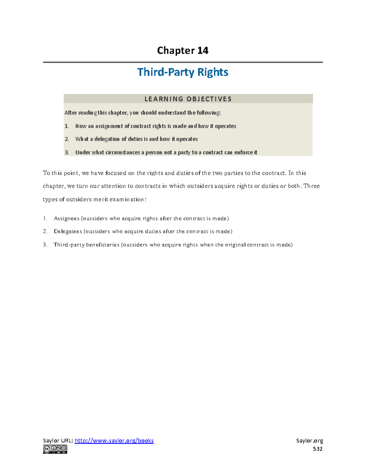 Contracts and Third-Party Rights in Business Law (Law 101) - Chapter 14 ...
