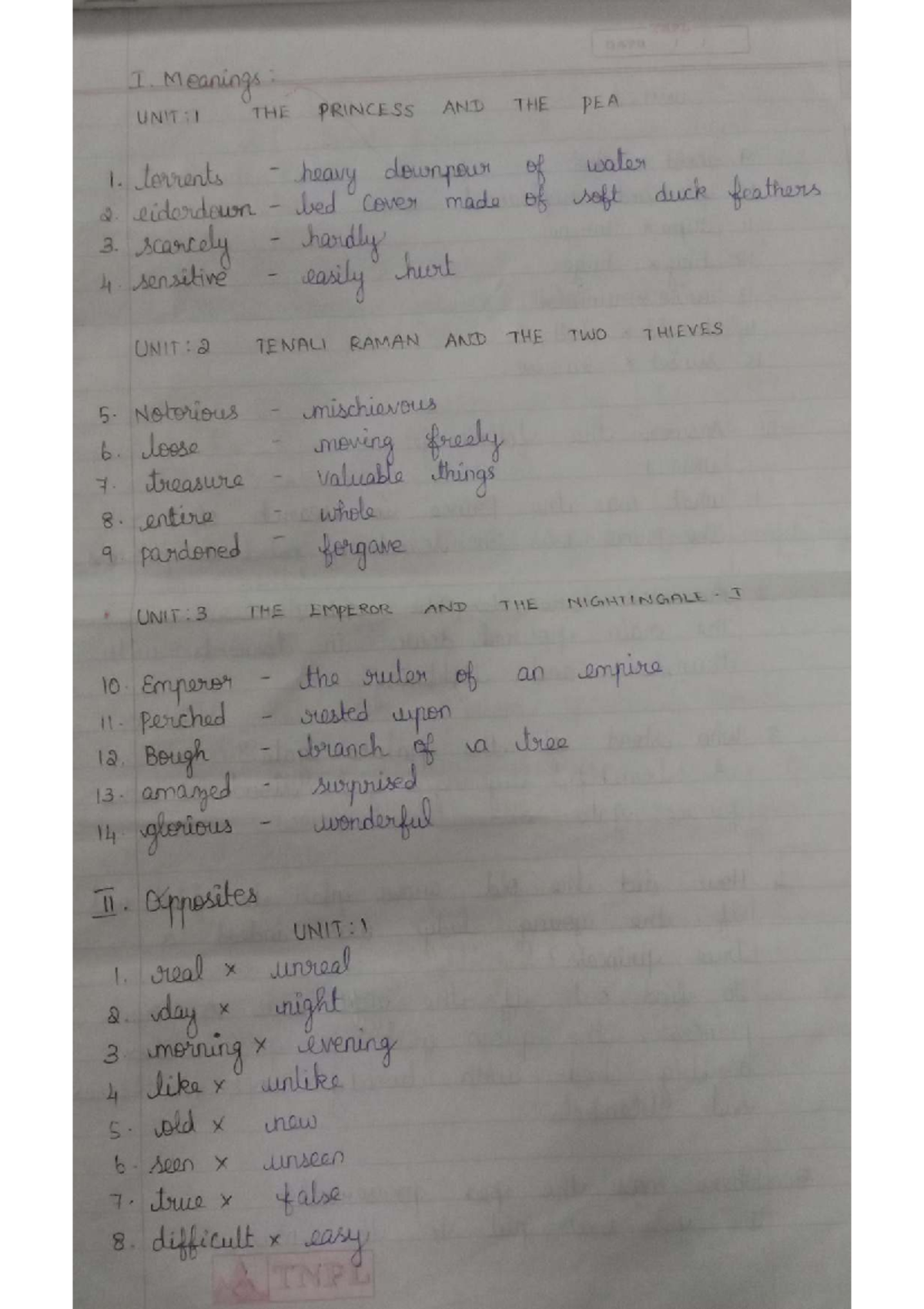 English 25: Vocabulary and Comprehension Notes on Classic Tales - Studocu