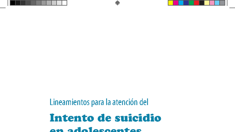 Lineamientos para la Atención del Intento de Suicidio en Adolescentes ...