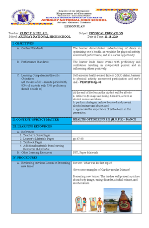 PE 4- week 3 - Module - Individual and Dual Sports Page 1 of 6 TEAM ...