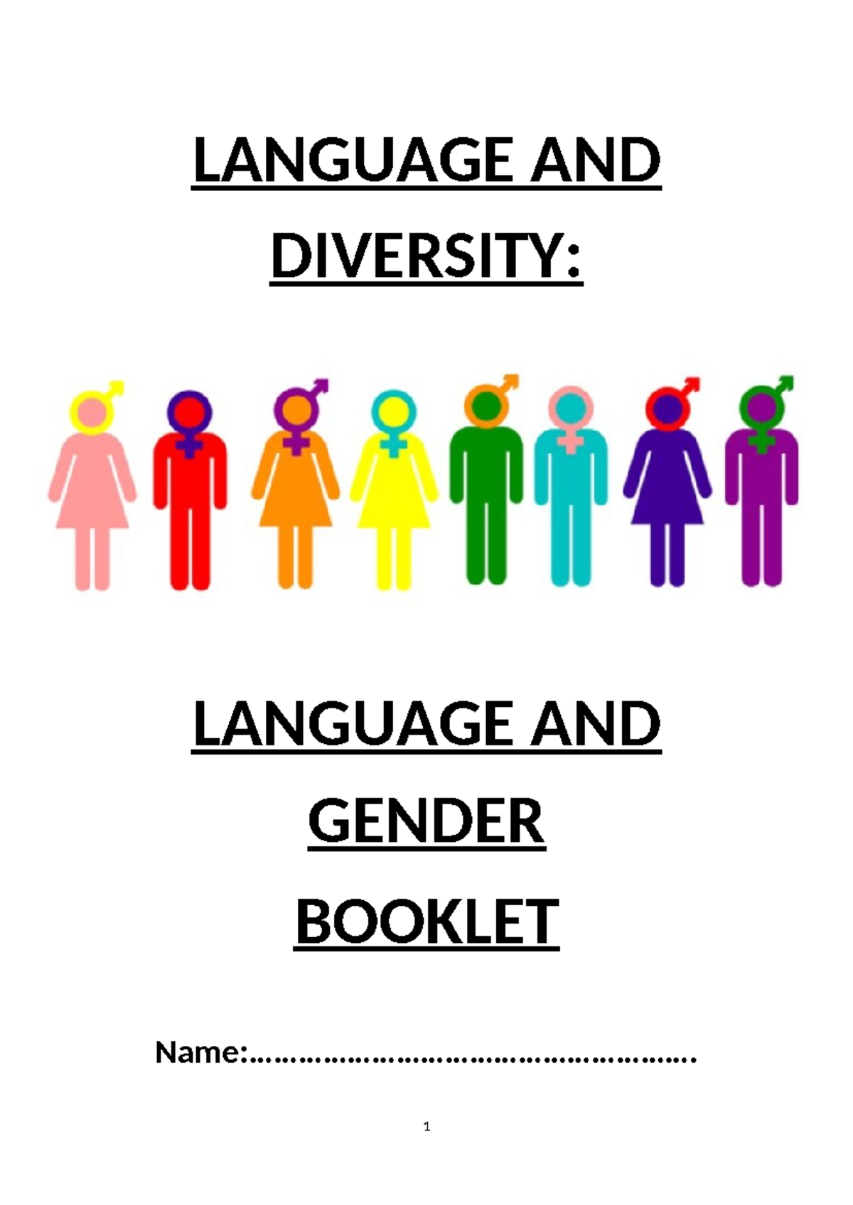 Language & Gender: Insights and Activities (ENG 204 Booklet) - Studocu