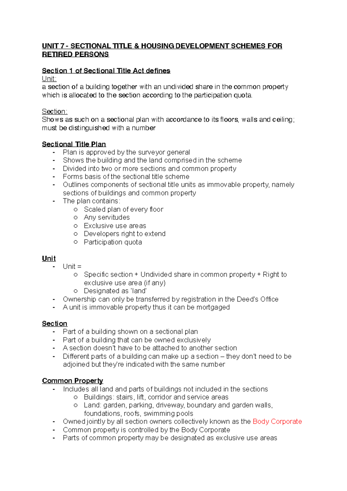 Eow exam - Notes on Scope for EOW222 2024 Exam - UNIT 7 - SECTIONAL ...