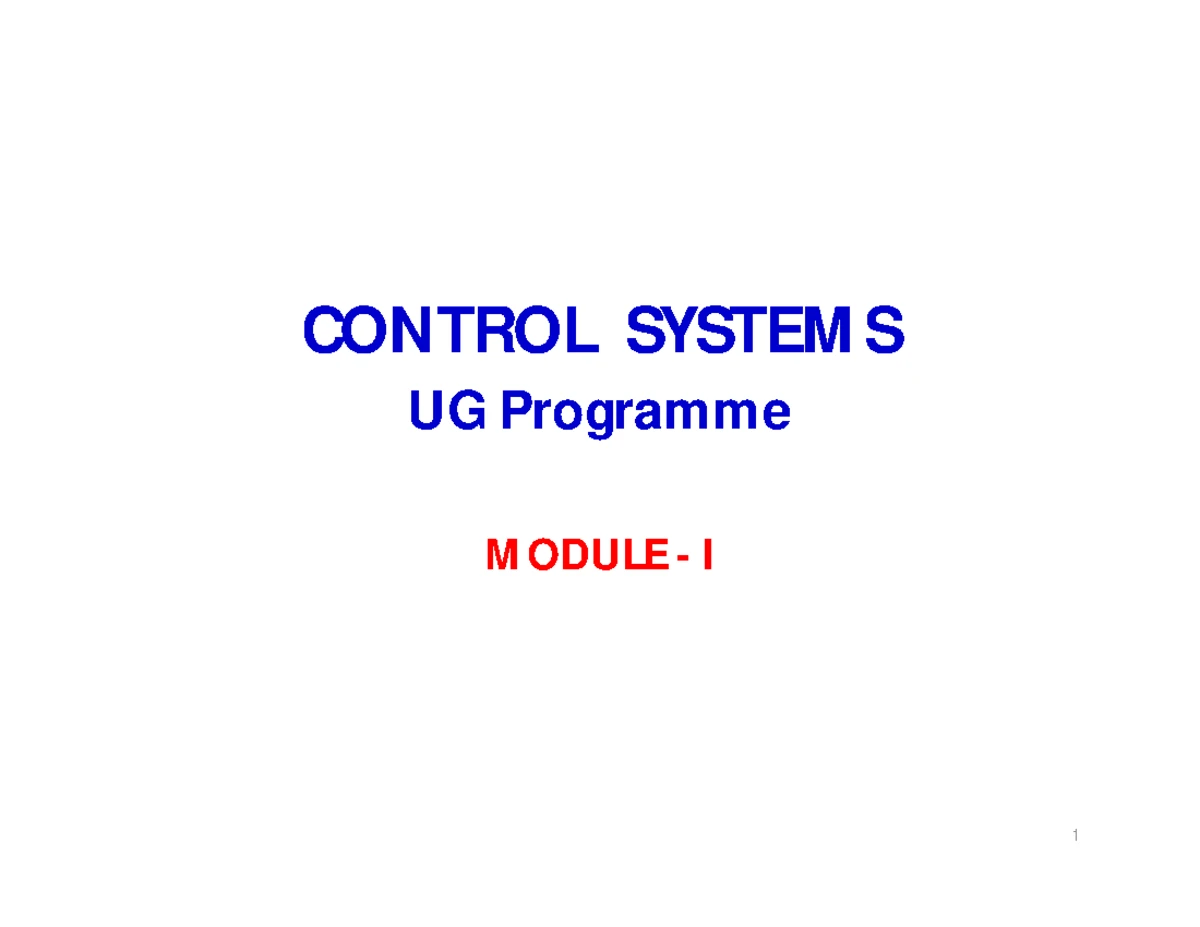 EET 302 Advanced Control Theory: Compensators Notes - Studocu