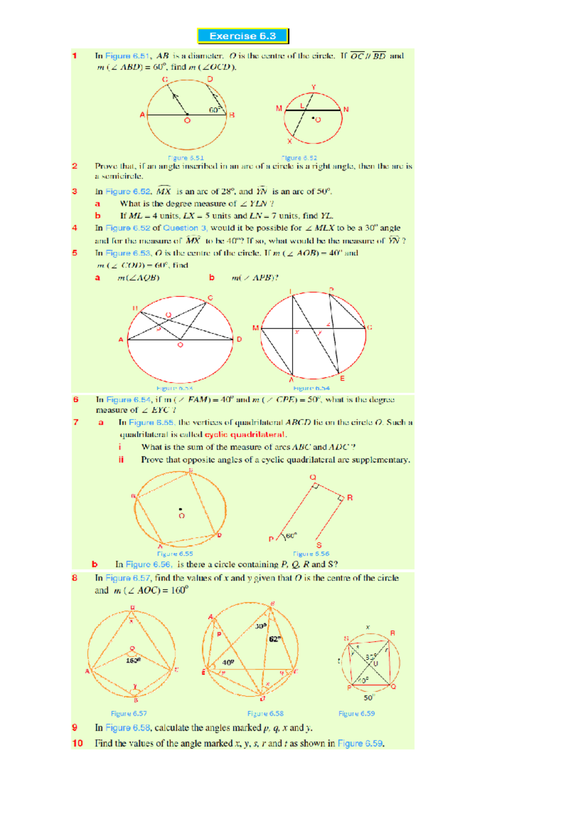 Chapter 5 Exercises - Hdsjshdjdh - Exercise 6 1 In Figure 6, AB is a ...