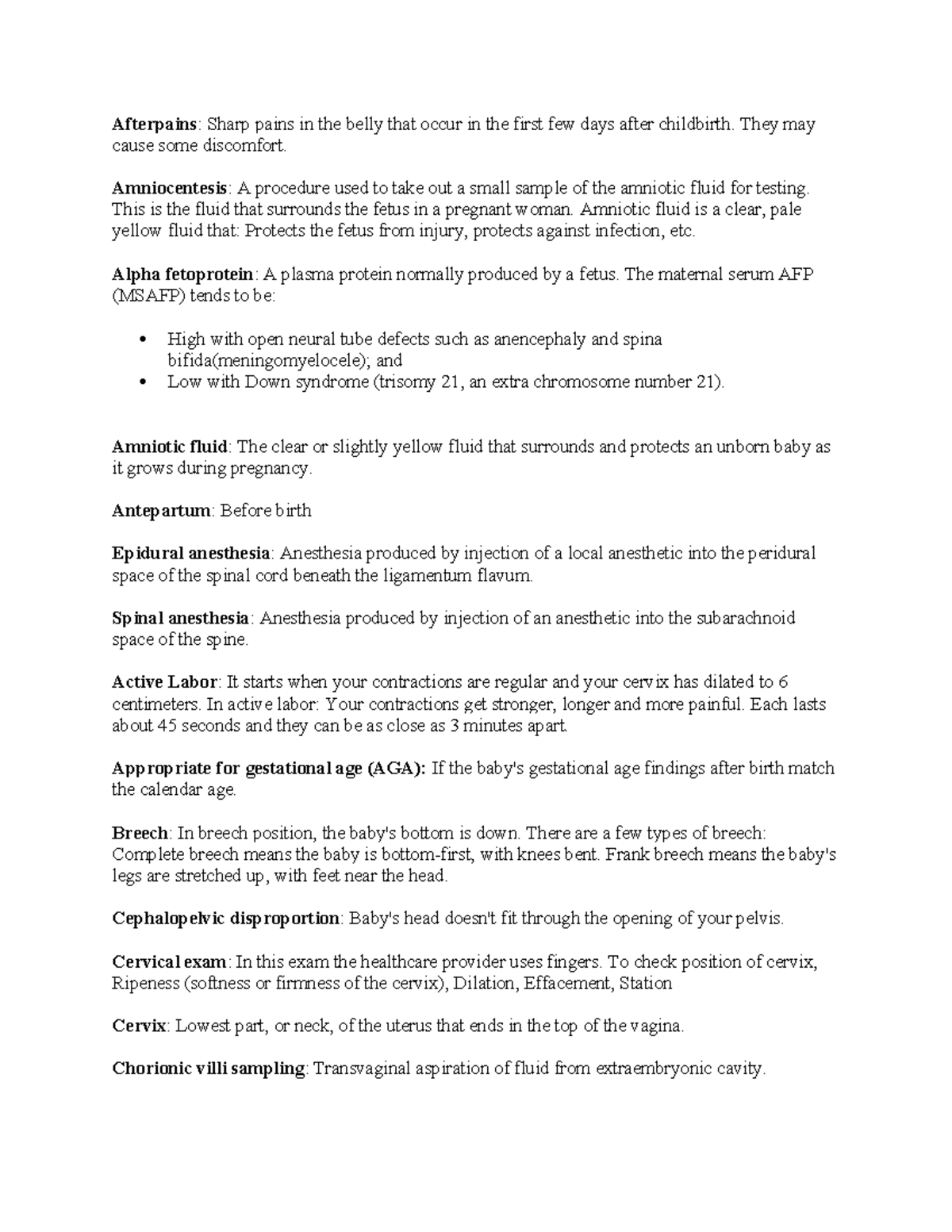 Maternity Medical Terminology: Key Terms and Concepts for Childbirth ...
