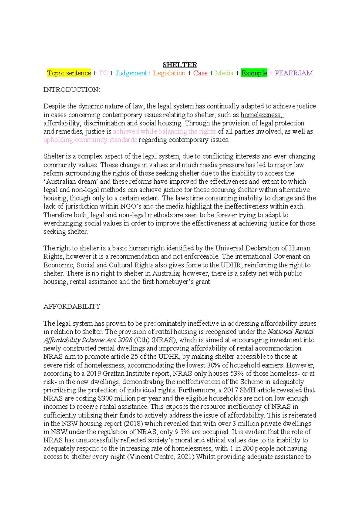 SHELTER QLD: Legal Responses to Homelessness & Affordability Issues ...