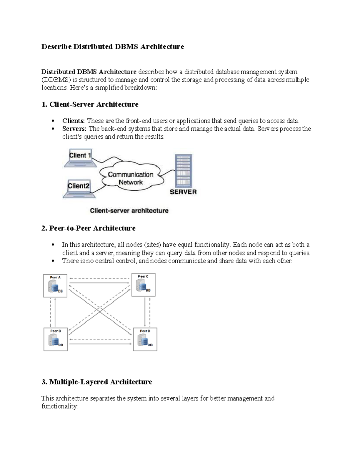 Distributed DBMS Architecture Explained for Database Management - Studocu