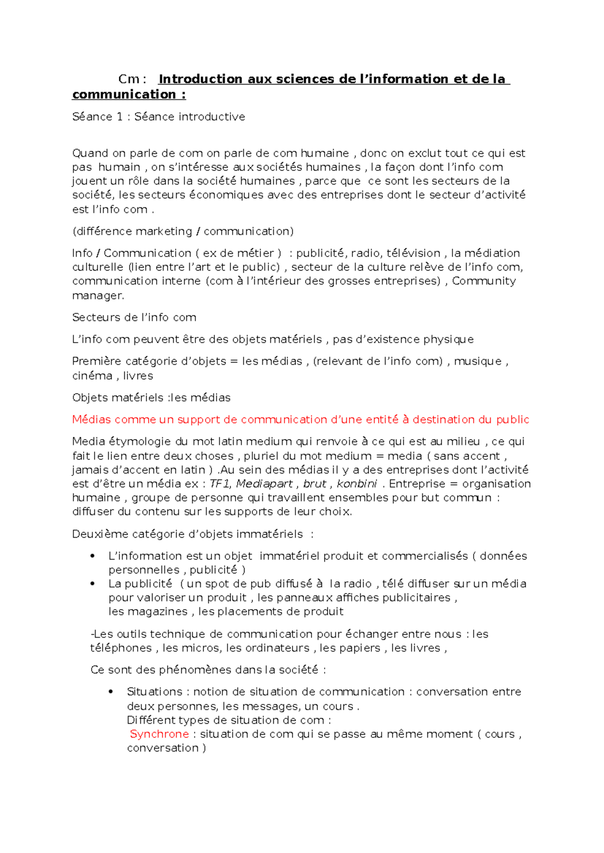 Cm introduction aux sic - Cm : Introduction aux sciences de l ...