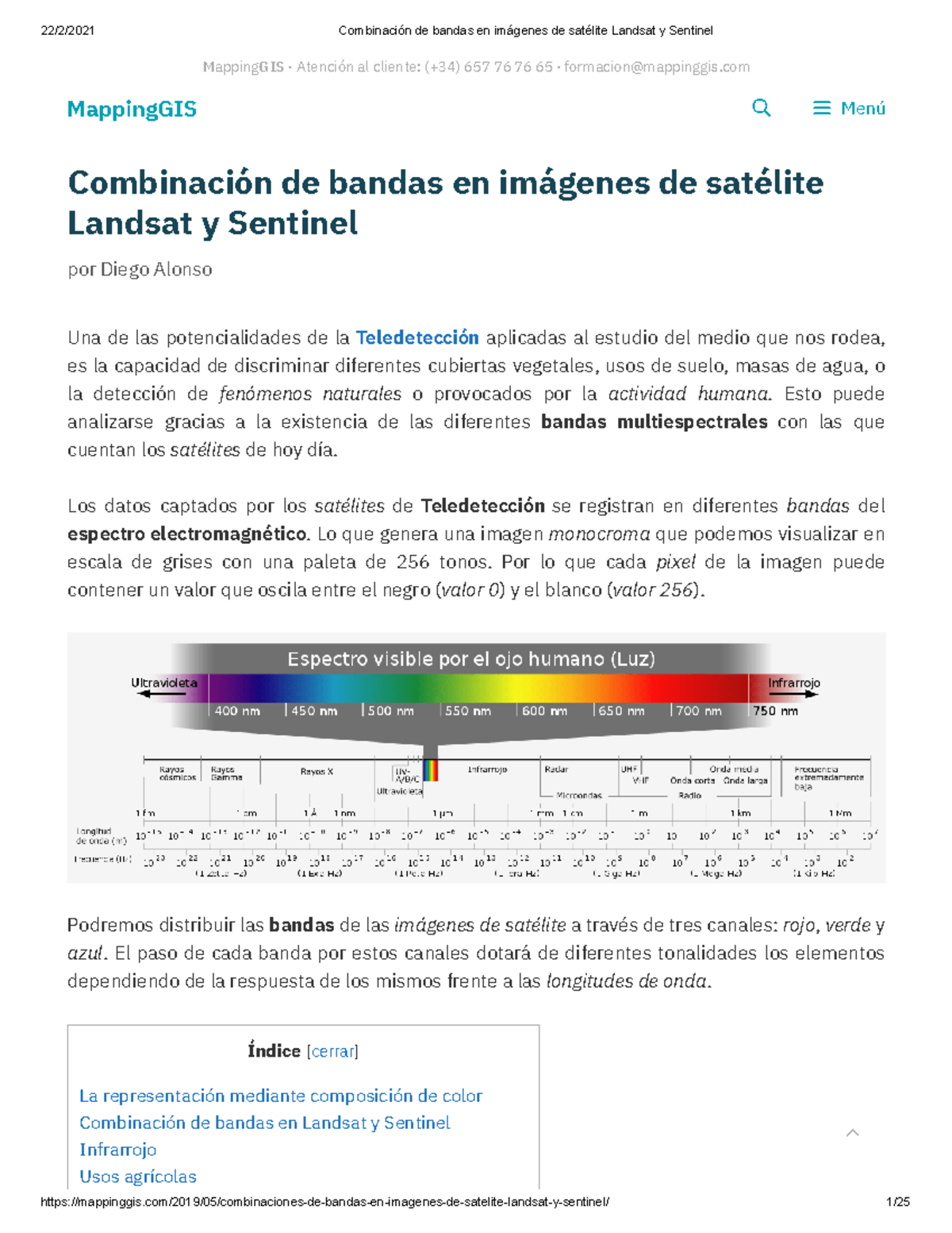 Combinación de Bandas en Imágenes de Satélite Landsat y Sentinel - Studocu