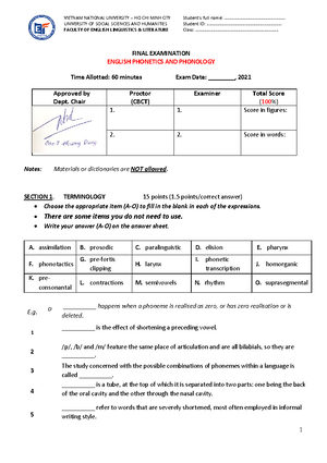 English Phonetics and Phonology - english - Studocu
