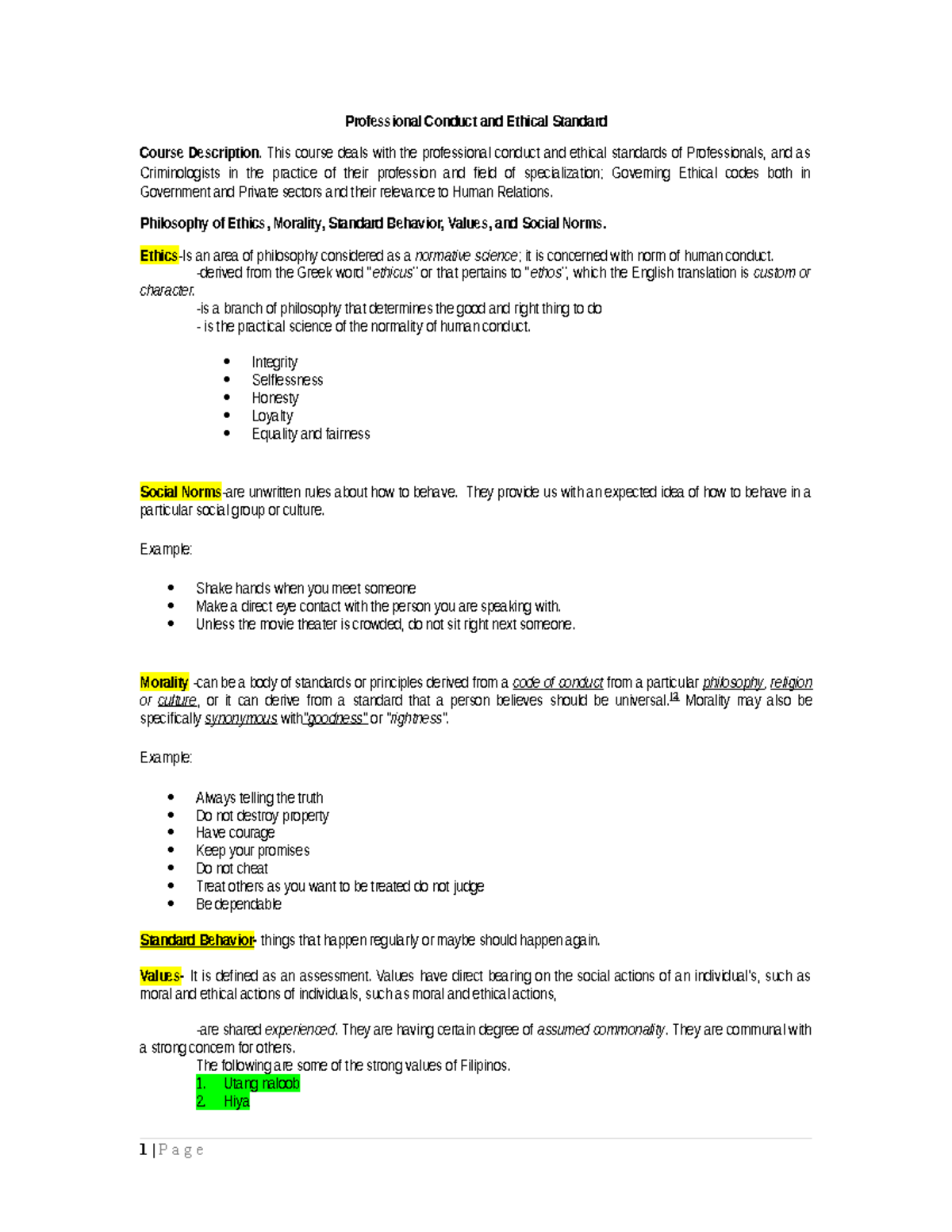 CRIM4 - Professional Conduct and Ethical Standards in Law Enforcement ...