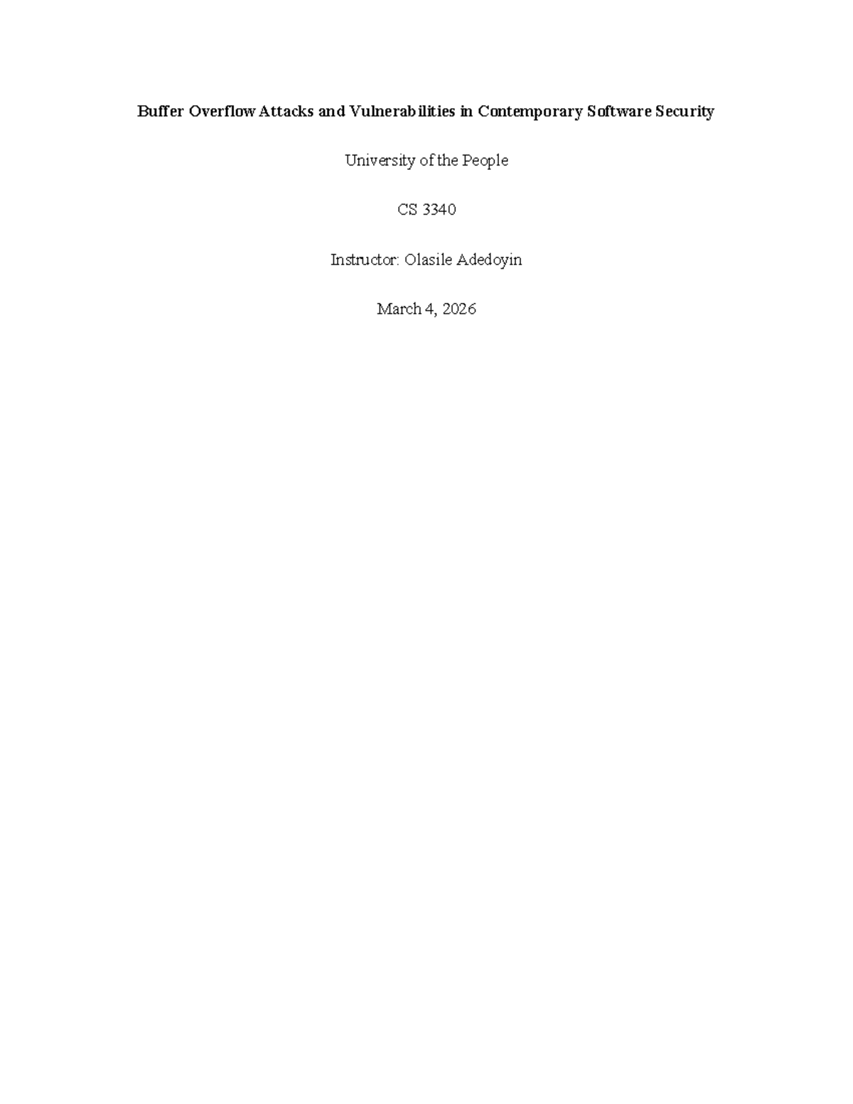 CS 3340 Written Assignment 5: Buffer Overflow Attacks Analysis - Studocu