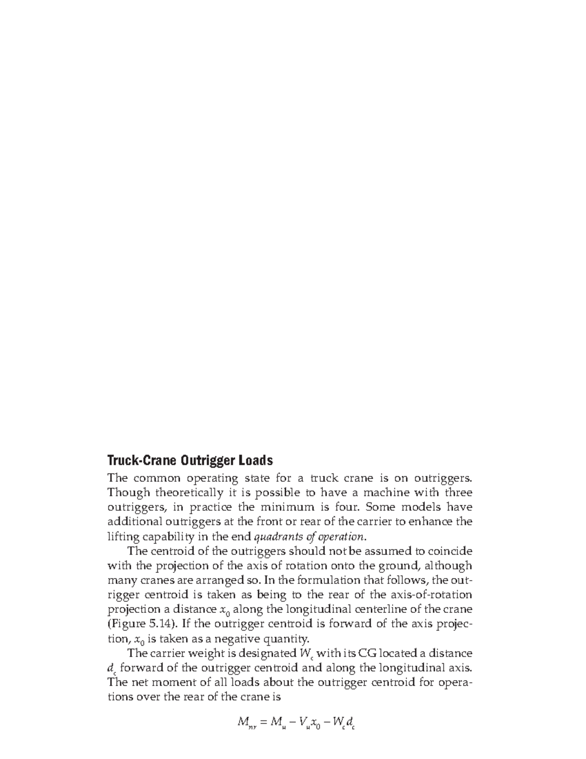 Outrigger Load Calculations for Mobile Cranes: Structure & Theory - Studocu