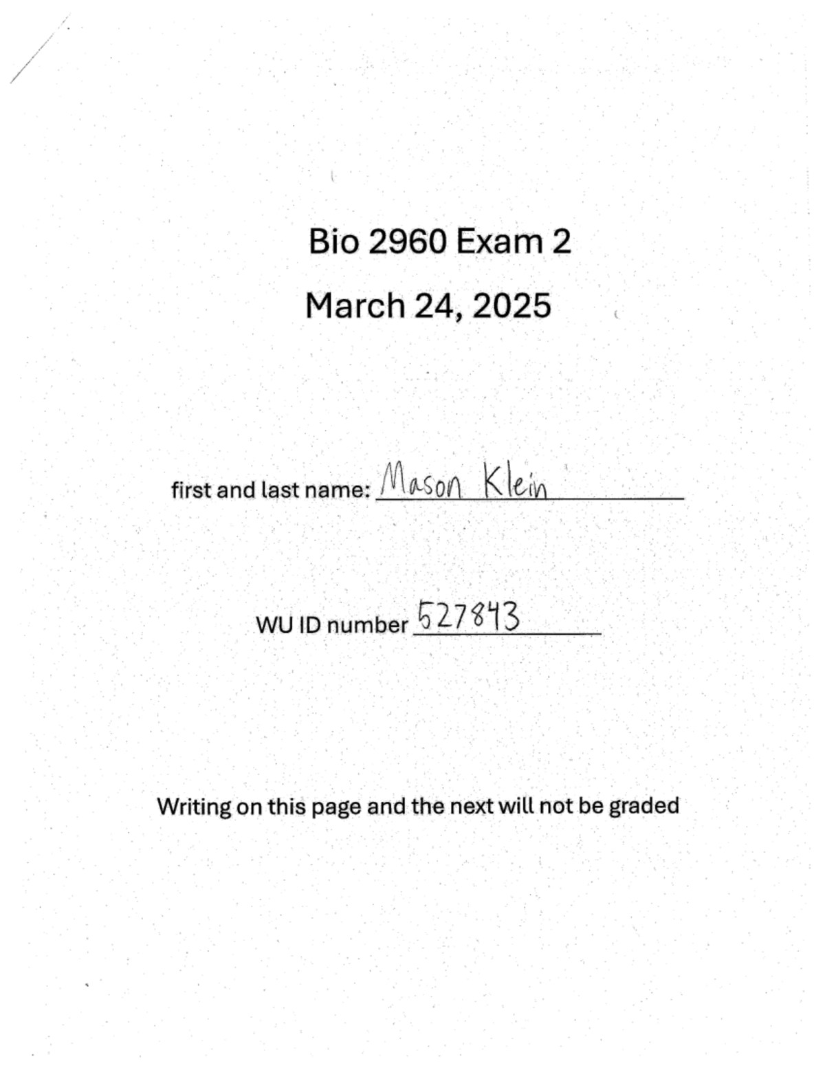 Bio 2960 Final Exam Review Notes - March 24, 2025 - Studocu