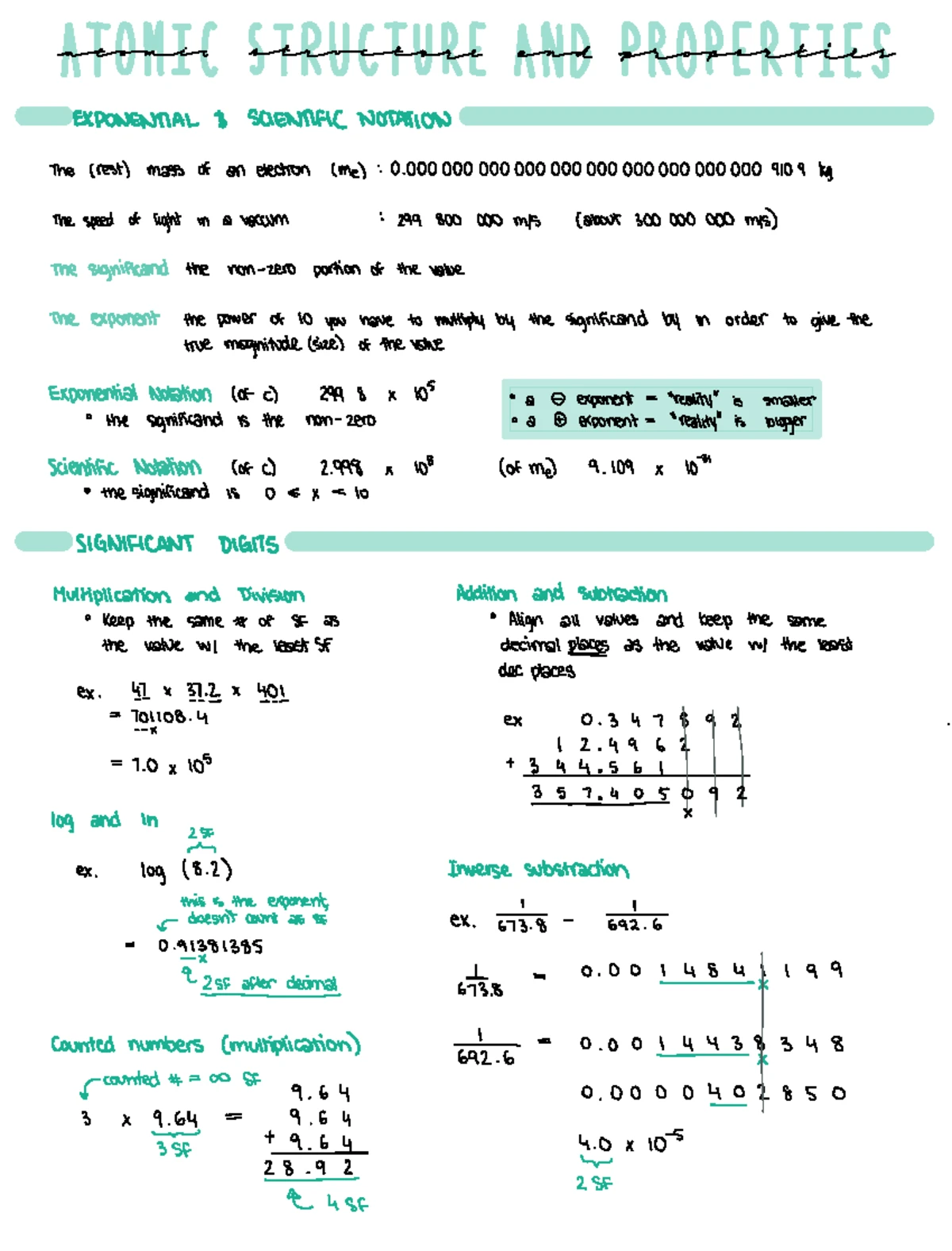 CHEM 101 Final Exam Cheat Sheet - Key Concepts in Chemistry - Studocu