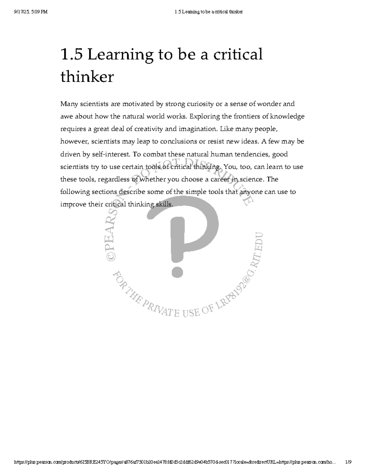 Critical Thinking Tools: Understanding Evidence & Skepticism (1.5 ...