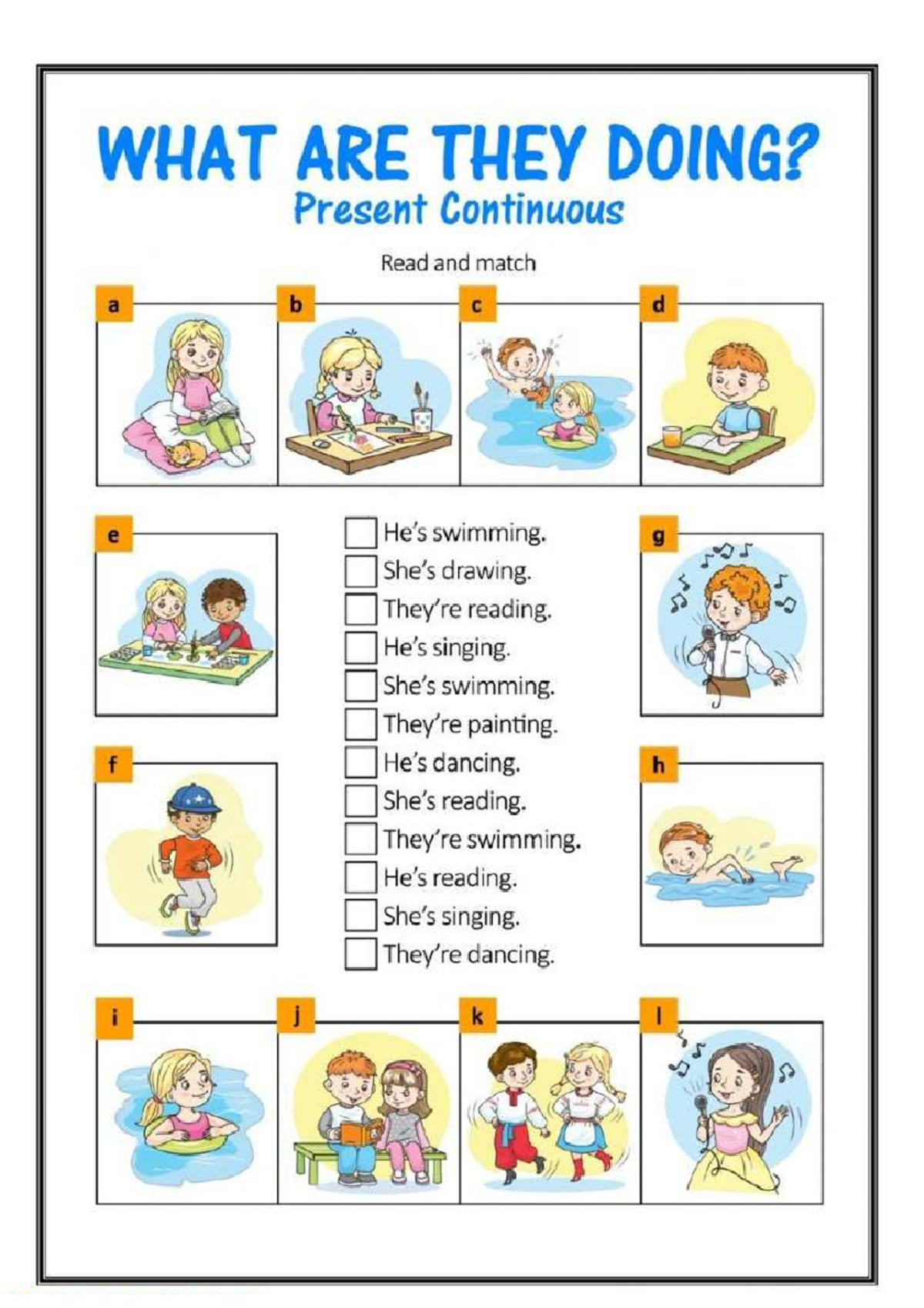 S.T3A Handout: Present Continuous Activities & Exercises - Studocu