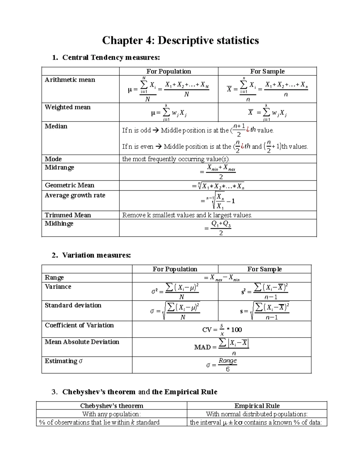 SB HW K50 - Descriptive Statistics Homework Problems 2024 - Studocu