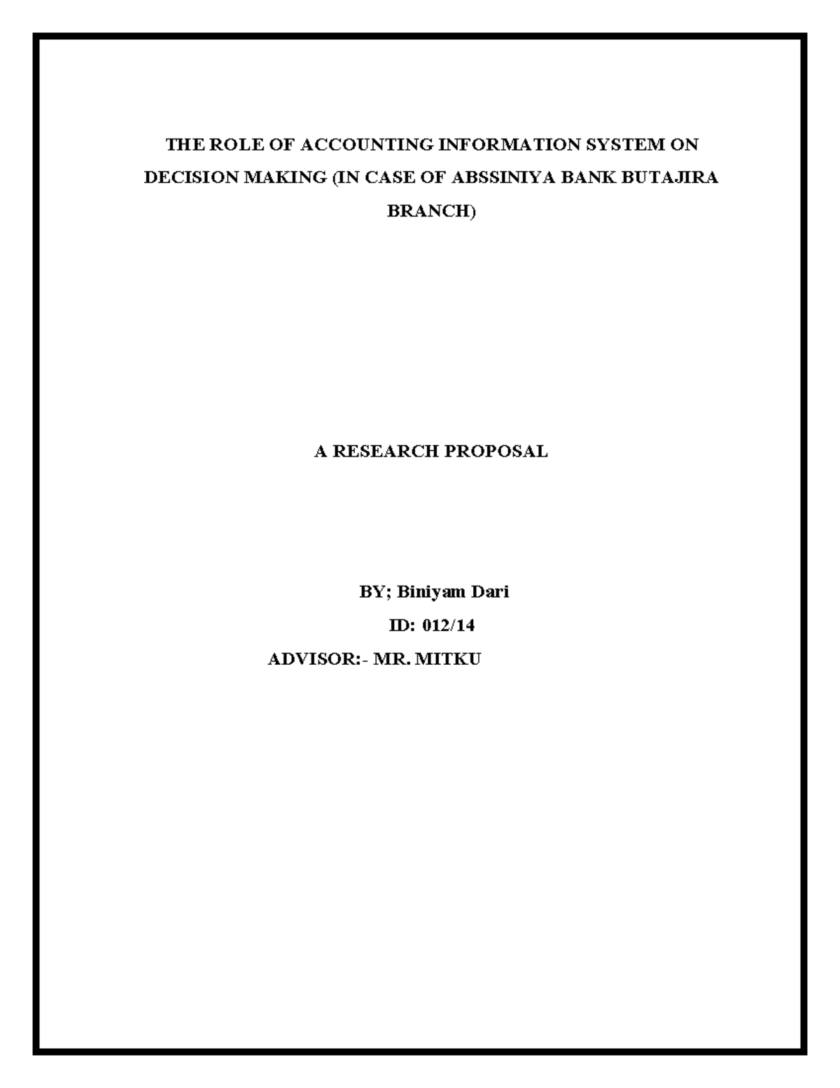The Role of Accounting Information Systems in Decision Making: A Case ...
