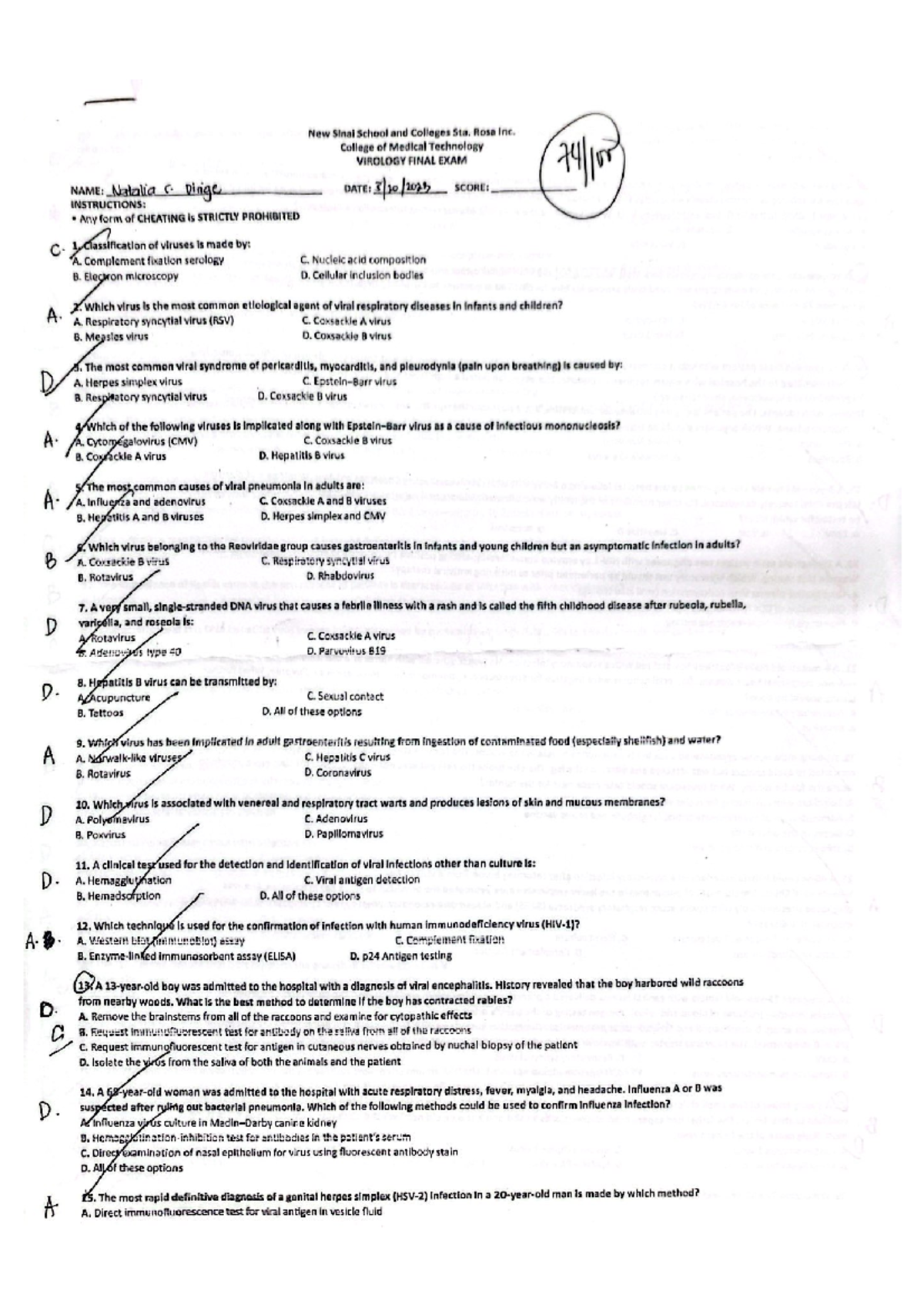 VIRO- Final Exam Review - Quizzes and Key Concepts in Virology - Studocu