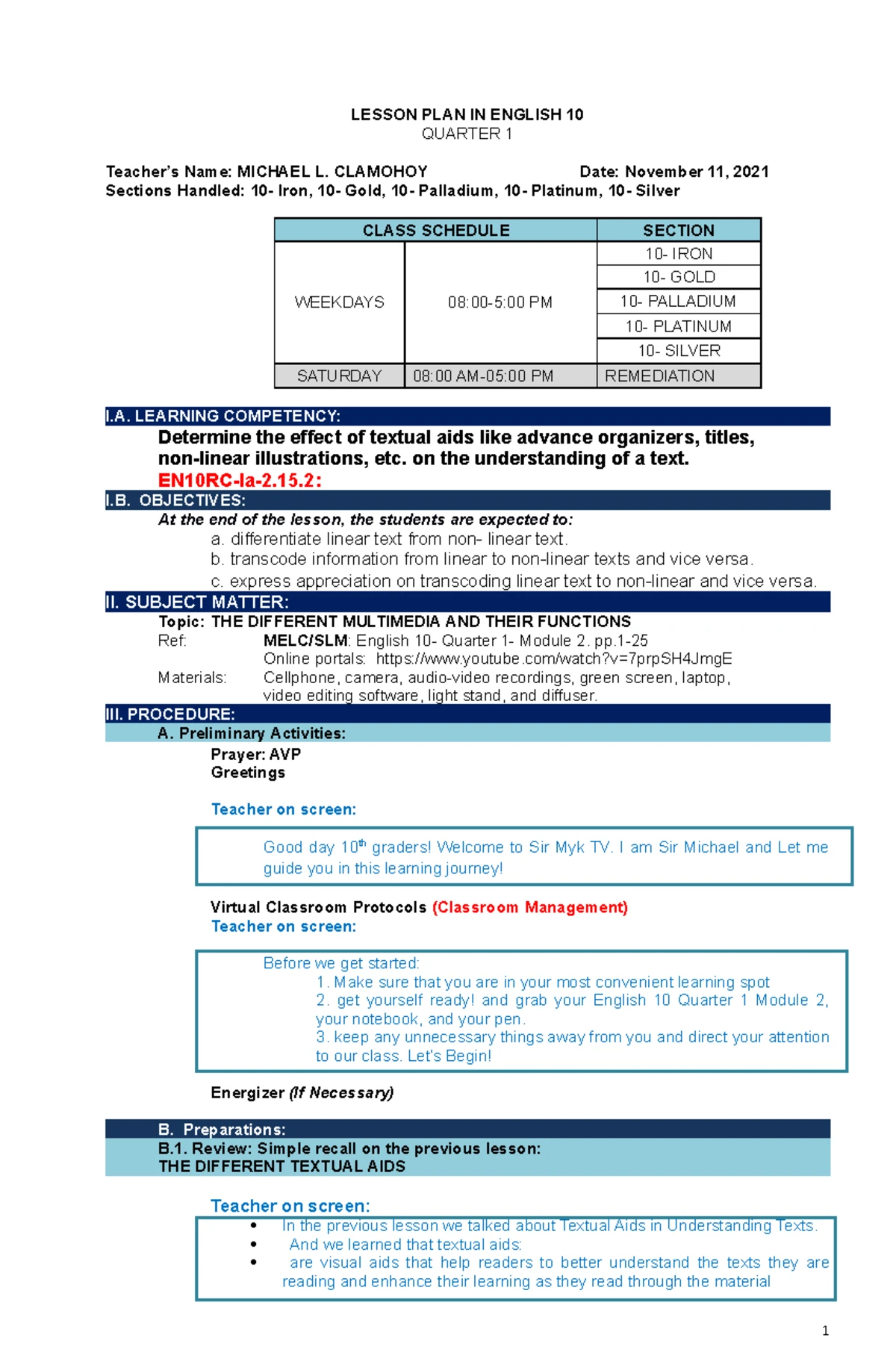 4As (Activity, Analysis, Abstraction, Application) Lesson Plan ...