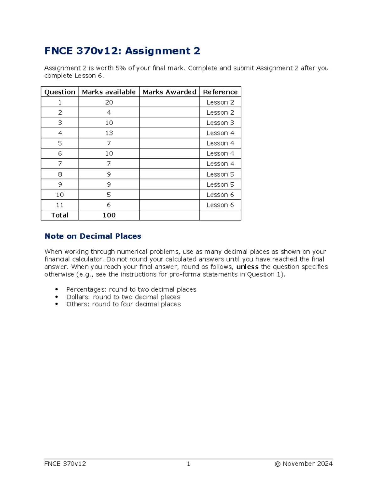 FNCE 370 Future Value of a Lump Sum: Calculation and Examples - Studocu
