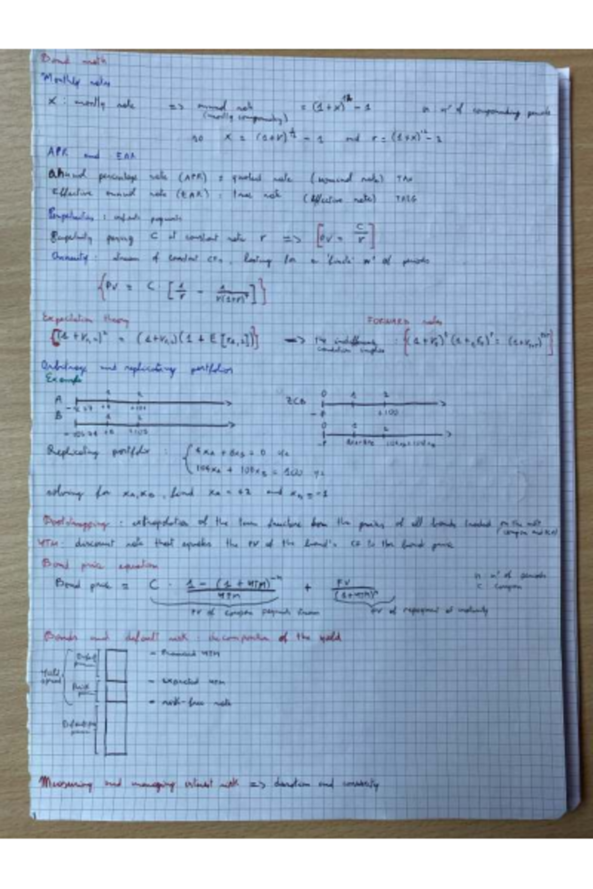 DCM 101: Monthly Bond Math Notes on APR, EAR, and Perpetuities - Studocu