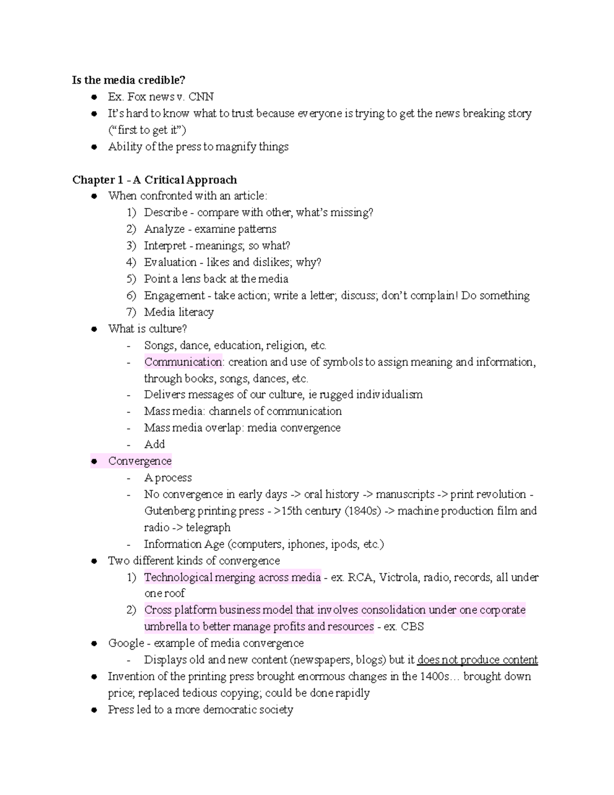 Critical Notes on Mass Communication Concepts (MCOM101) - Studocu