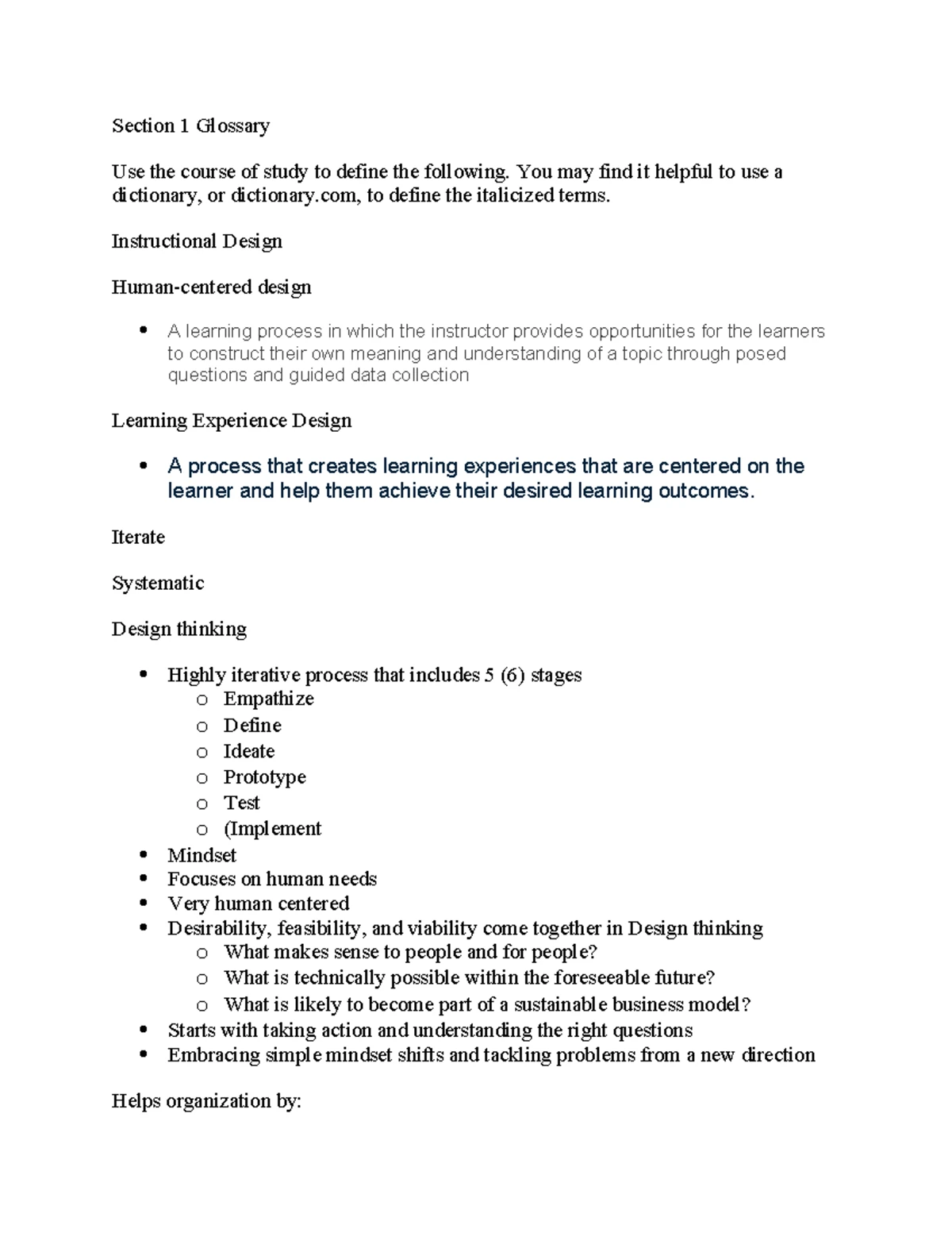 D291 Learning Experience Design - Comprehensive Study Guide - Studocu