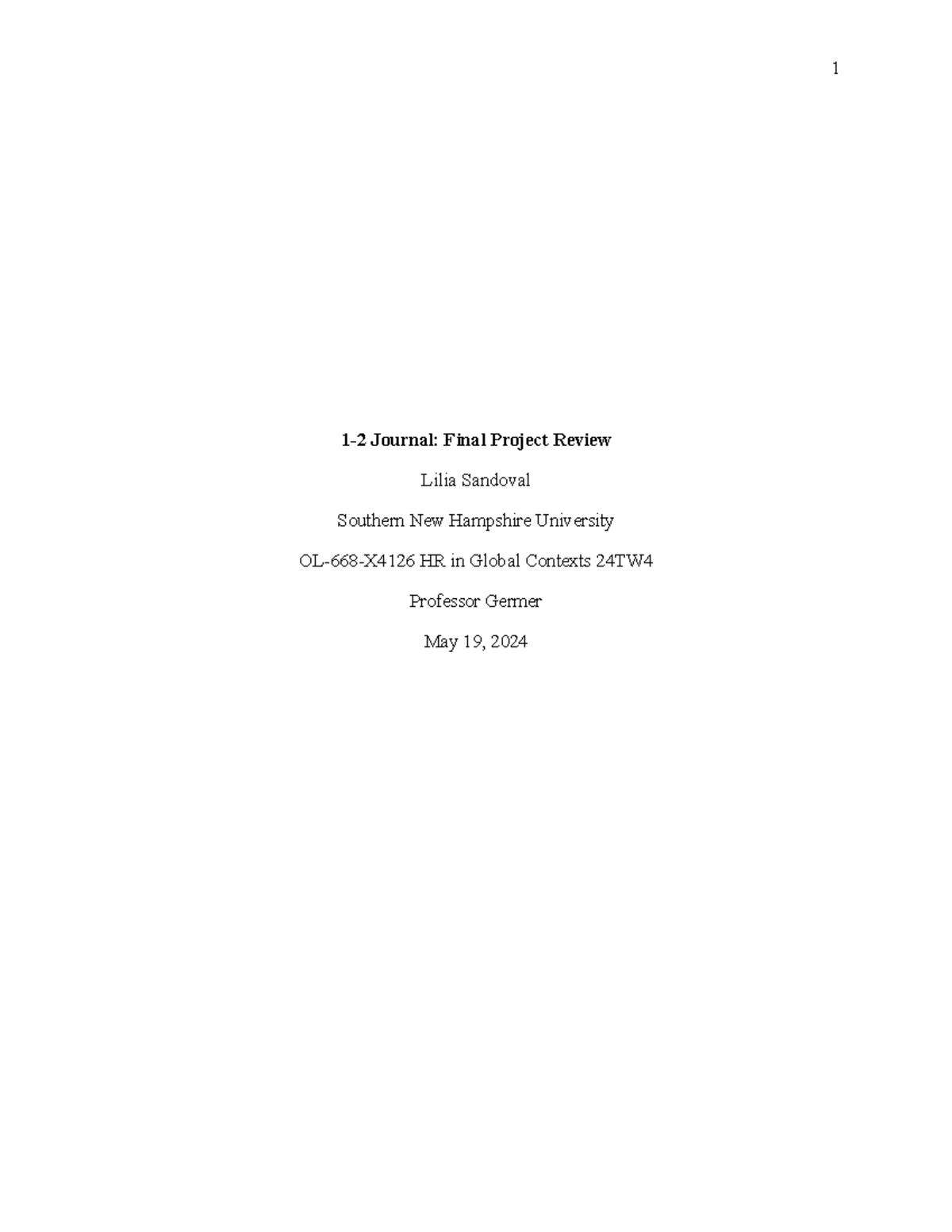 1-2 Journal Final Project Review - When a company wants to go global it ...