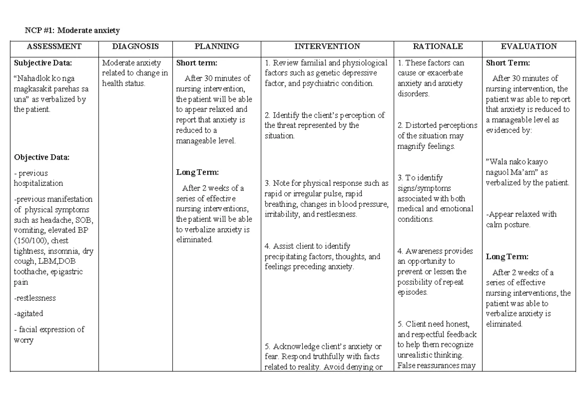 ICS 204 Assignment List for Incident Action Plan (IAP) - Studocu