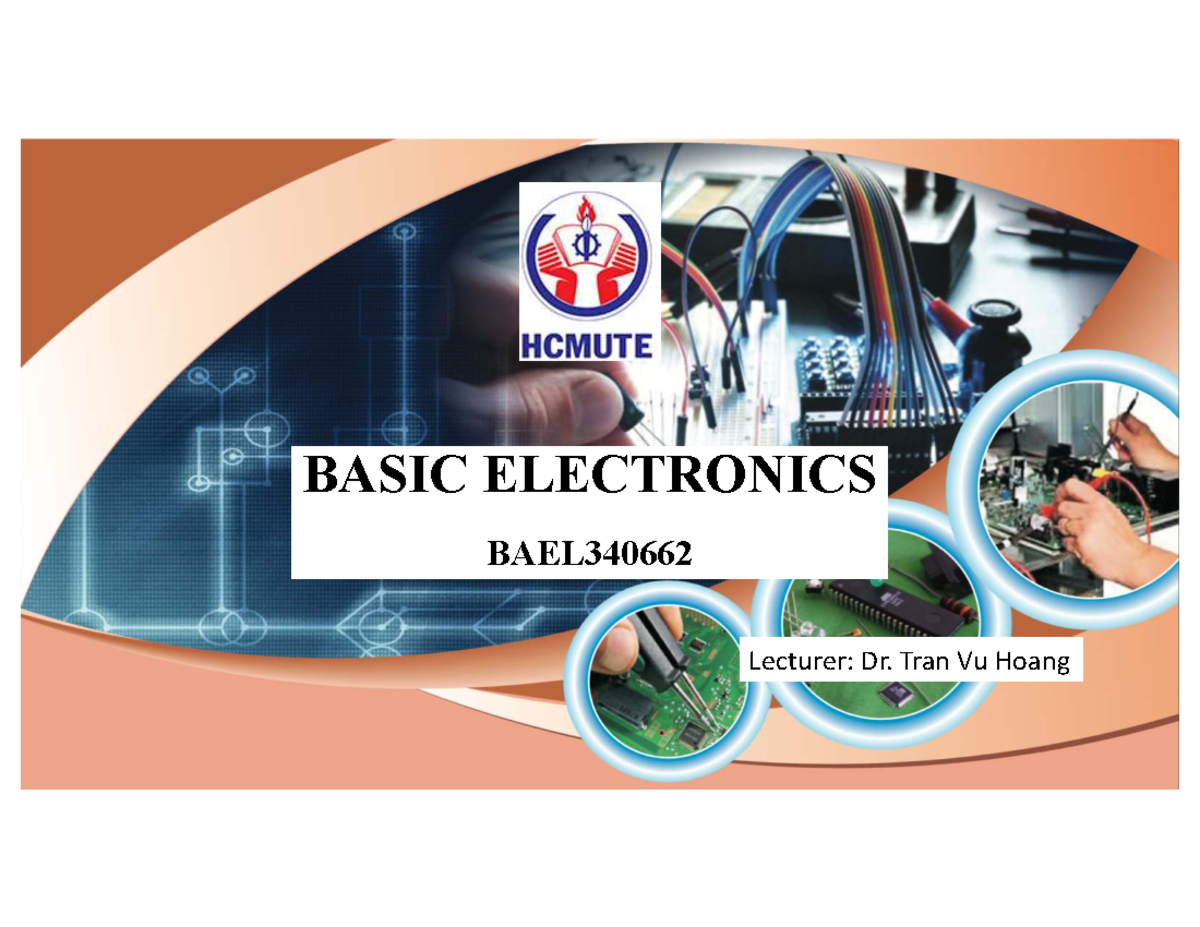 BASIC ELECTRONICS BAEL340662: Introduction to Course Concepts - Studocu