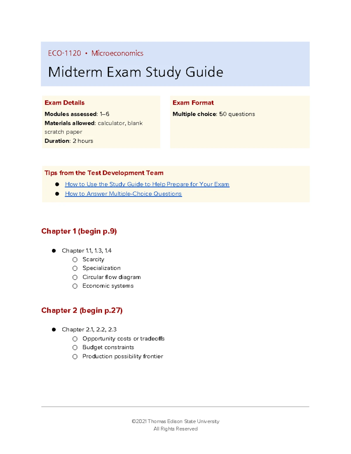 Microeconomics Study Guide (ECON 101) - Key Concepts & Principles - Studocu