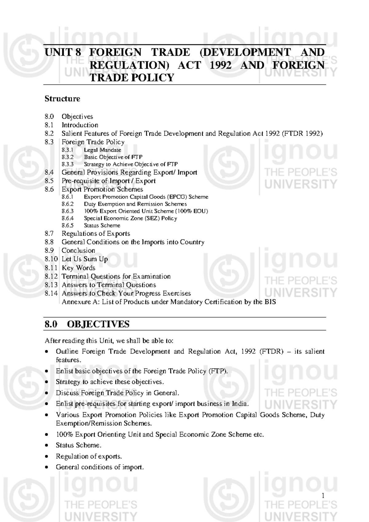 FTA 1992: Overview of Foreign Trade Development & Regulation Act - Studocu