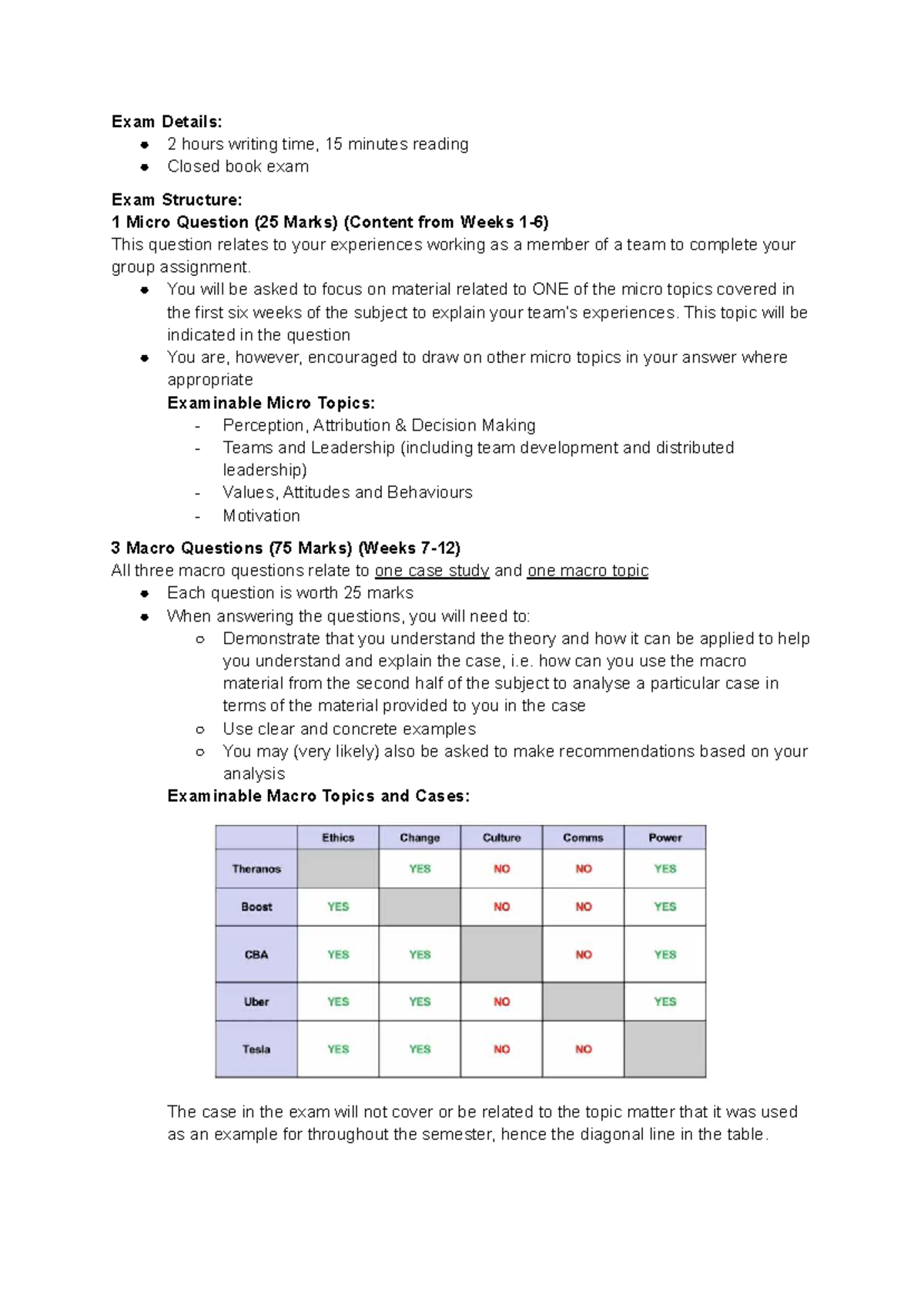 OB Exam Revision Notes: Key Topics and Exam Structure - Studocu