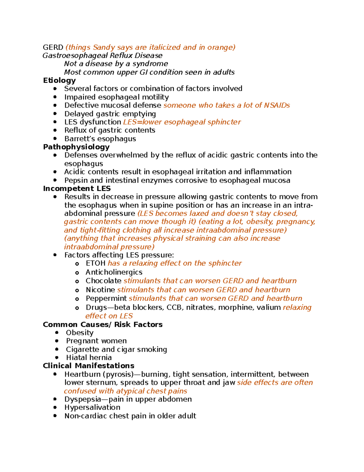 GERD Overview and Management: Key Concepts and Nursing Care - Studocu