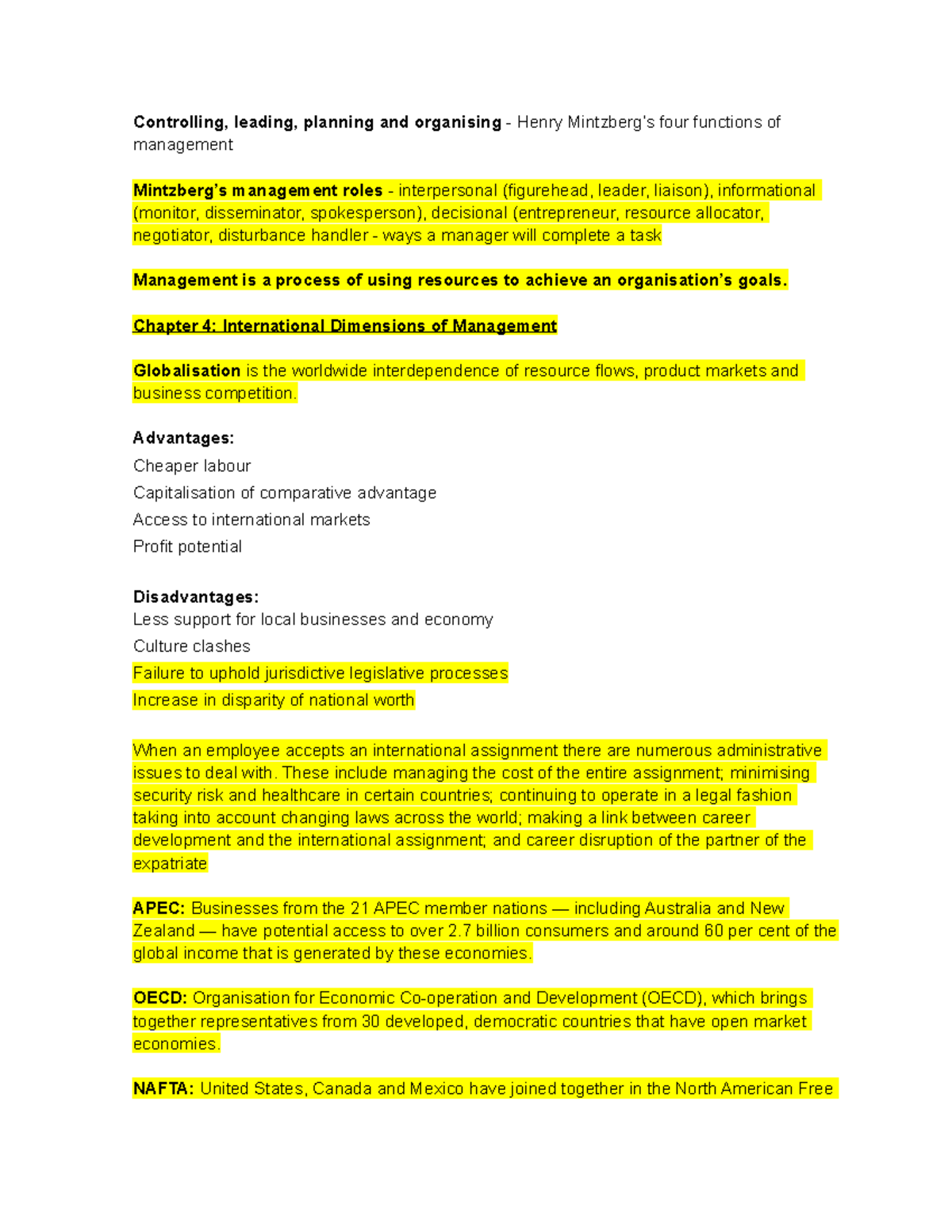 STMGT101 Final Exam Notes - Comprehensive Study Guide on Management ...