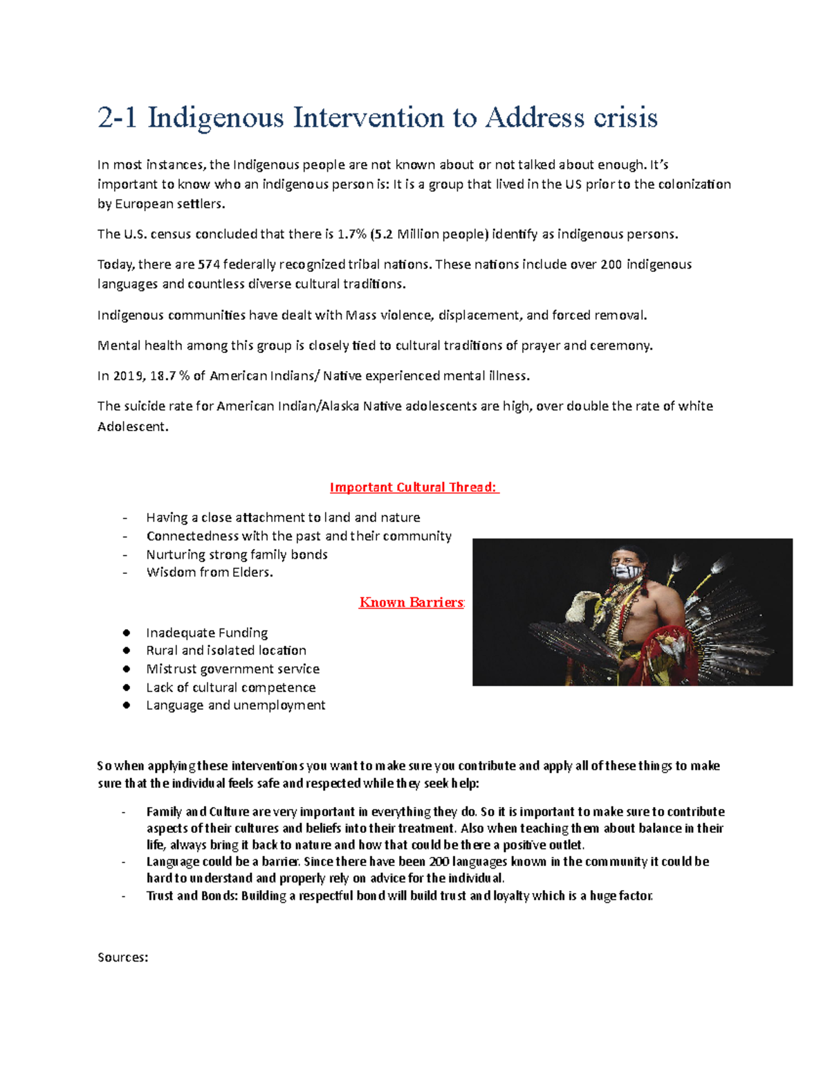 HSE-315 2-1 Indigenous Intervention Strategies for Crisis Management ...